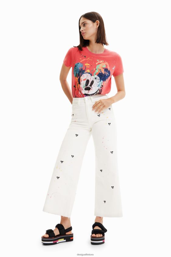 Desigual moterys „Disney“ „Mickey Mouse“ apkarpyti „culotte“ džinsai apranga S606BV837