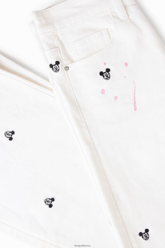 Desigual moterys „Disney“ „Mickey Mouse“ apkarpyti „culotte“ džinsai apranga S606BV837