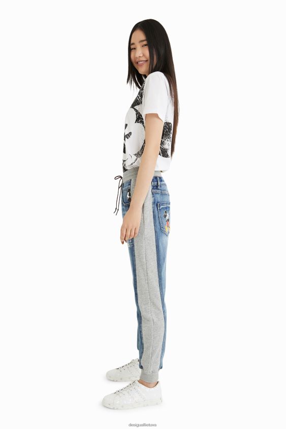 Desigual moterys „Disney“ „Mickey Mouse jogger“ džinsai apranga S606BV3