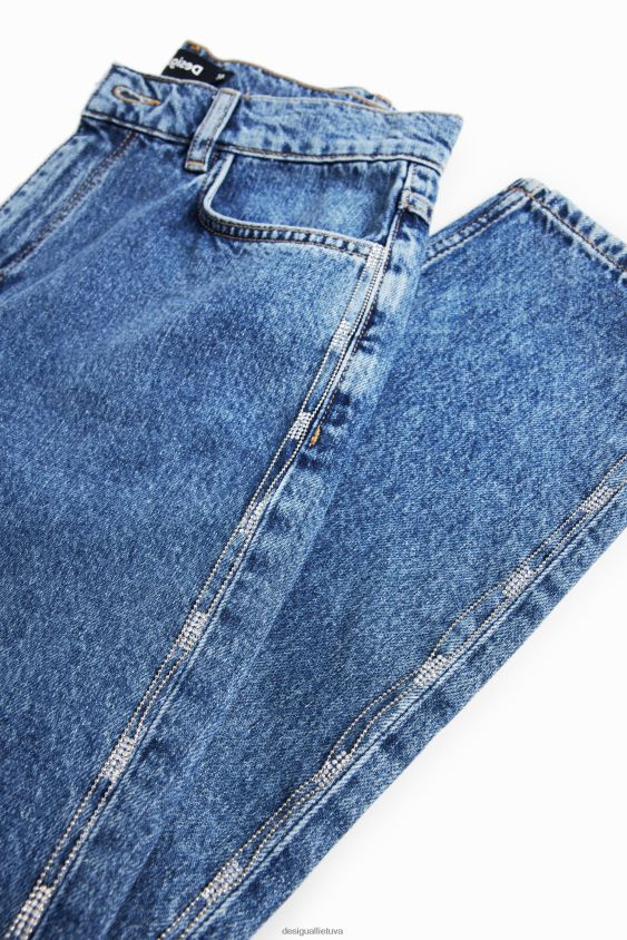 Desigual moterys Kalnų krištoliniai mama džinsai apranga S606BV603