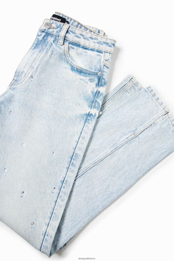 Desigual moterys Kalnų krištoliniai tiesūs džinsai apranga S606BV583