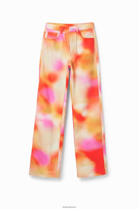 Desigual moterys Maitrepierre daugiaspalviai džinsai plačiomis kojomis apranga S606BV781