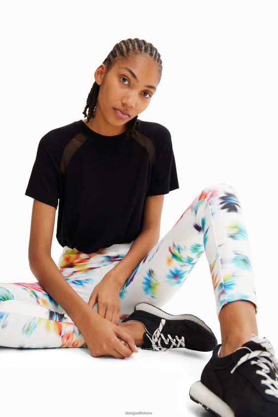 Desigual moterys gėlėti sportiniai antblauzdžiai apranga S606BV507