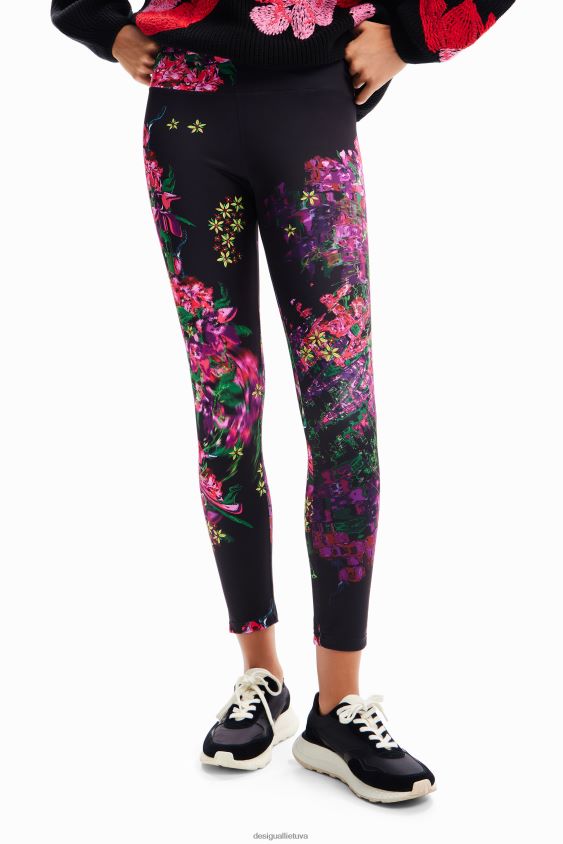 Desigual moterys gėlėti sportiniai antblauzdžiai apranga S606BV97