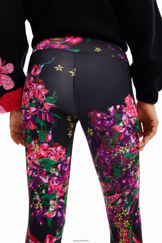 Desigual moterys gėlėti sportiniai antblauzdžiai apranga S606BV97