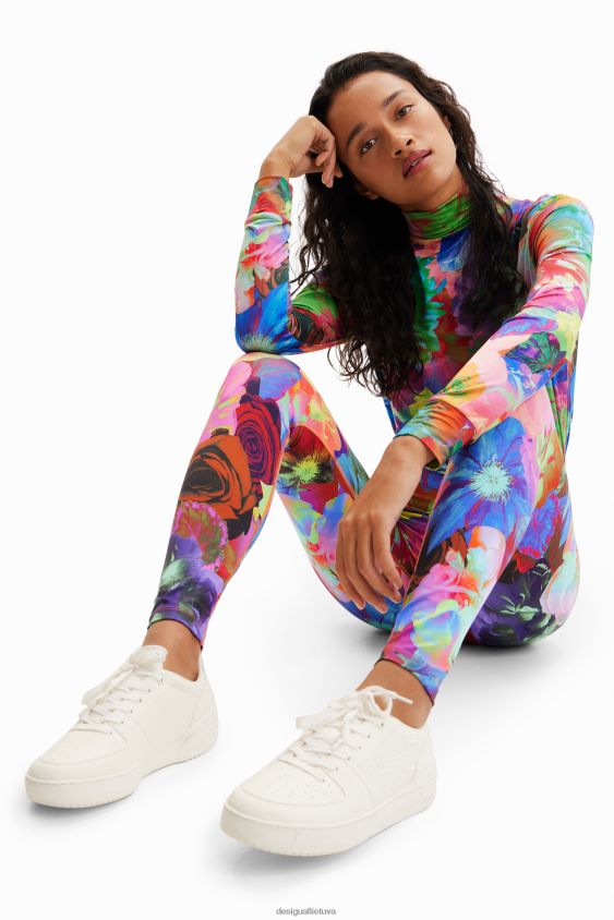 Desigual moterys gėlėti tampriai antblauzdžiai apranga S606BV282
