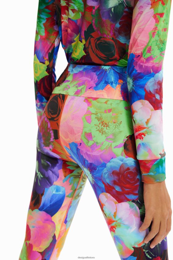 Desigual moterys gėlėti tampriai antblauzdžiai apranga S606BV282