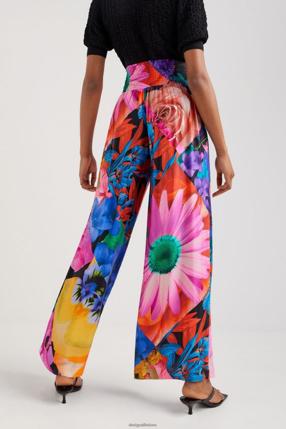 Desigual moterys gėlėtos palazzo kelnės apranga S606BV1078