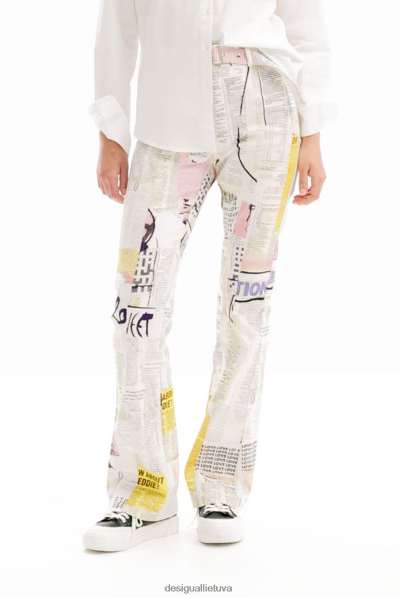 Desigual moterys laikraščio platėjančios kelnės apranga S606BV87