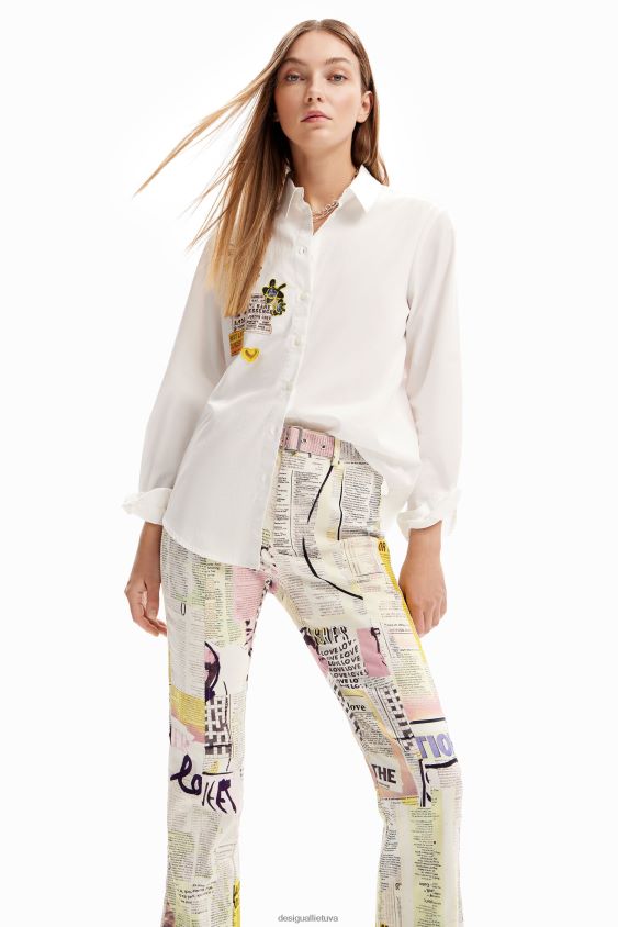 Desigual moterys laikraščio platėjančios kelnės apranga S606BV87