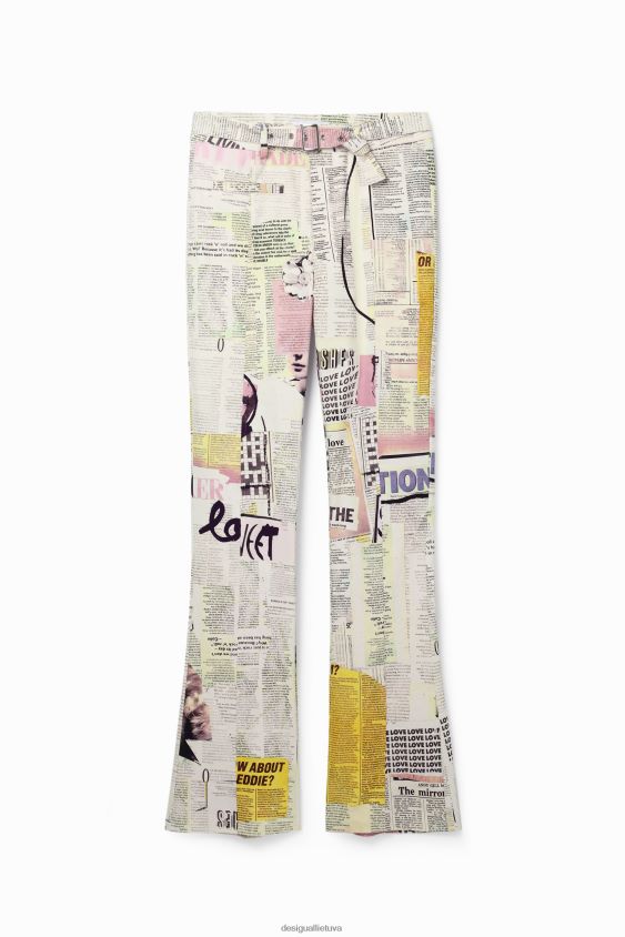 Desigual moterys laikraščio platėjančios kelnės apranga S606BV87