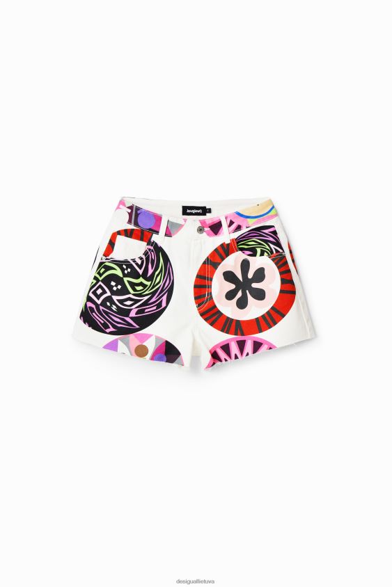 Desigual moterys m. christian Lacroix džinsiniai šortai apranga S606BV896