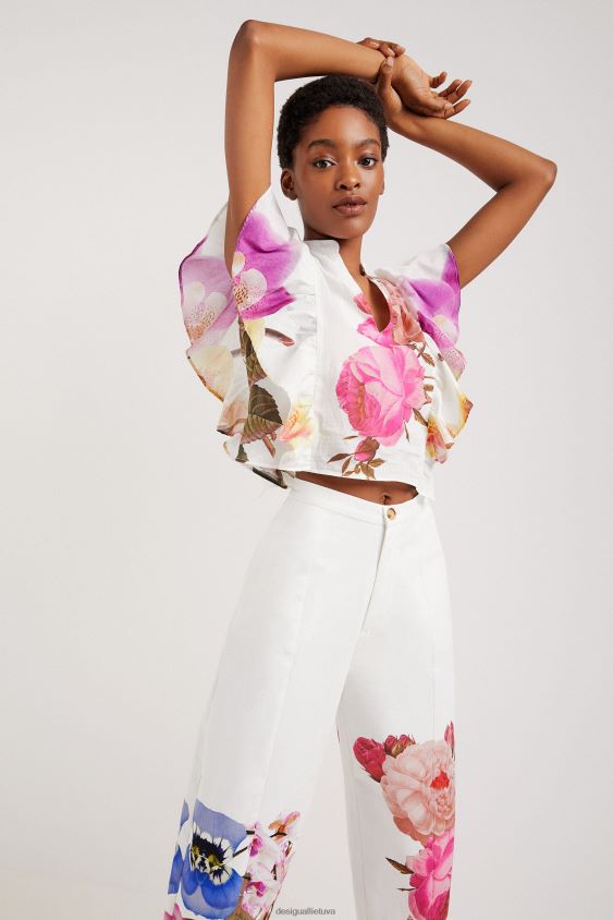 Desigual moterys m. christian Lacroix gėlėtos, aptemptos kelnės apranga S606BV667