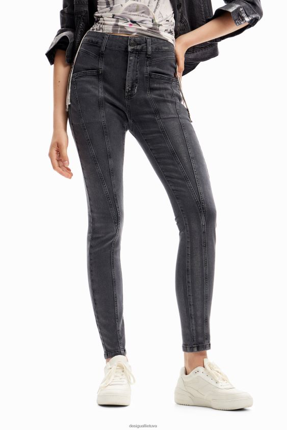 Desigual moterys metaliniai push-up siauri džinsai apranga S606BV257