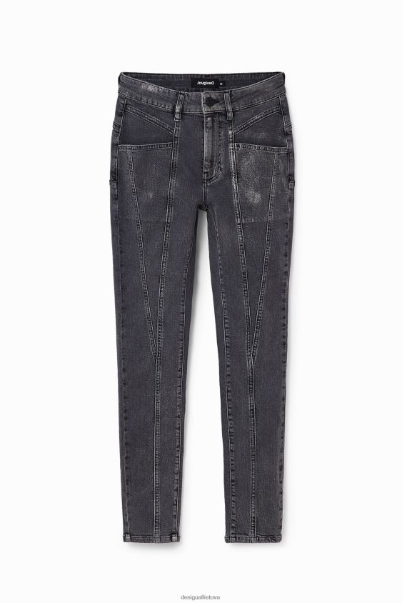 Desigual moterys metaliniai push-up siauri džinsai apranga S606BV257