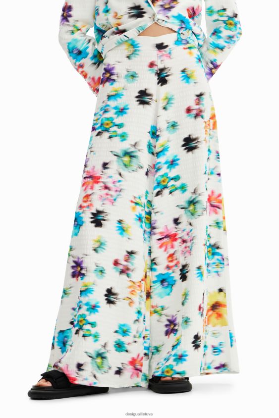 Desigual moterys neryškių gėlių maksi kelnės apranga S606BV926