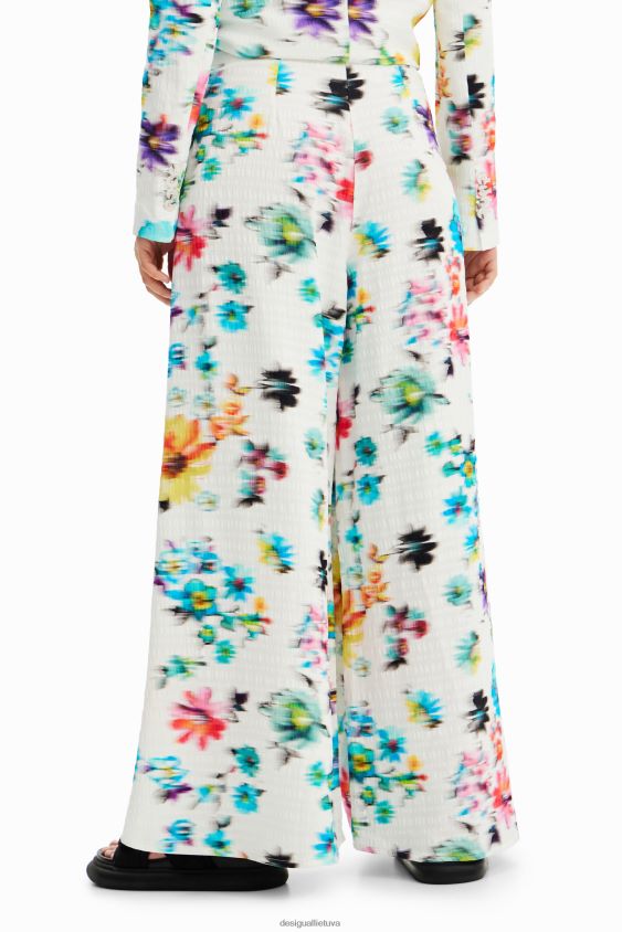 Desigual moterys neryškių gėlių maksi kelnės apranga S606BV926