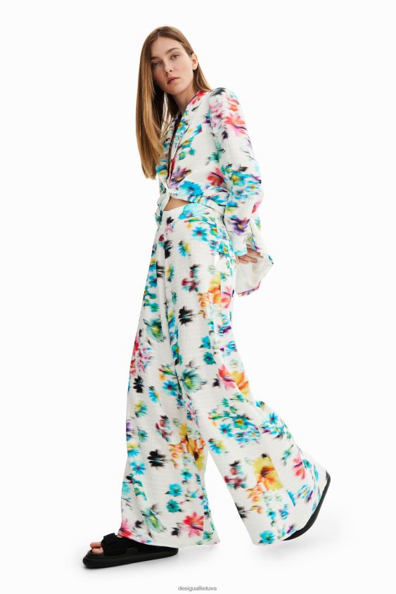 Desigual moterys neryškių gėlių maksi kelnės apranga S606BV926