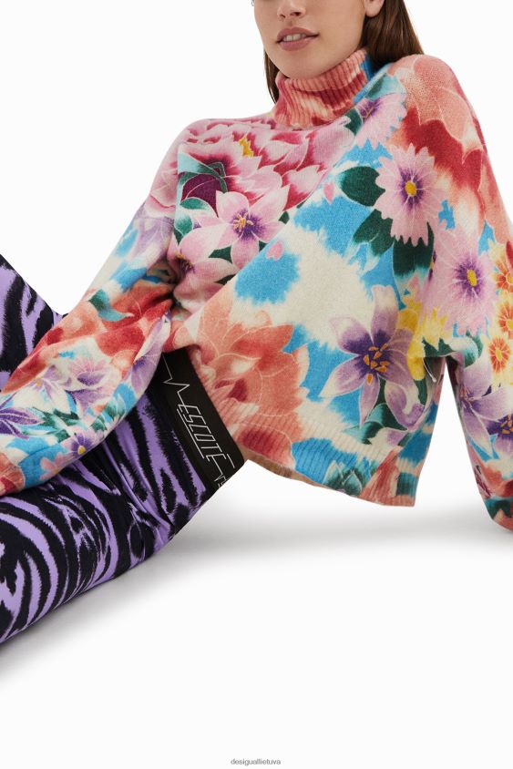 Desigual moterys ploni antblauzdžiai su gyvūnų raštu apranga S606BV1047