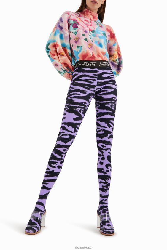 Desigual moterys ploni antblauzdžiai su gyvūnų raštu apranga S606BV1047