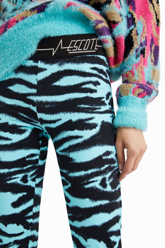 Desigual moterys ploni antblauzdžiai su gyvūnų raštu apranga S606BV1051