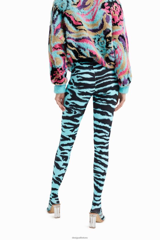Desigual moterys ploni antblauzdžiai su gyvūnų raštu apranga S606BV1051