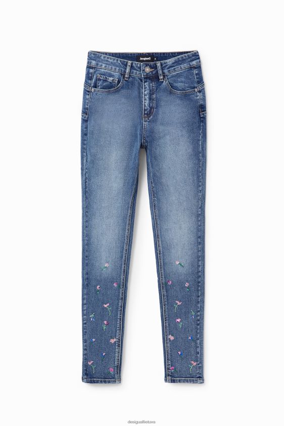 Desigual moterys „push-up“ gėlėti siauri džinsai apranga S606BV57