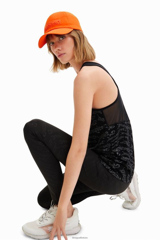 Desigual moterys sportinės antblauzdos su logotipu apranga S606BV757
