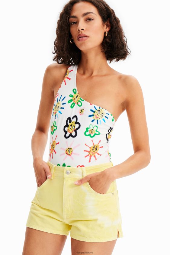 Desigual moterys surišami džinsiniai šortai apranga S606BV796