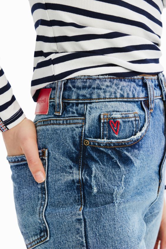 Desigual moterys tiesios kulkšnies grazer džinsai apranga S606BV517
