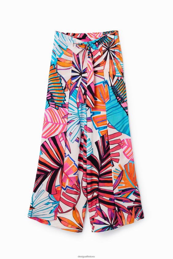 Desigual moterys tropinės kelnės su skeltuku apranga S606BV519