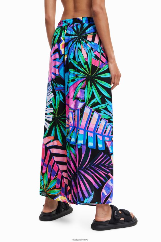 Desigual moterys tropinės kelnės su skeltuku apranga S606BV864