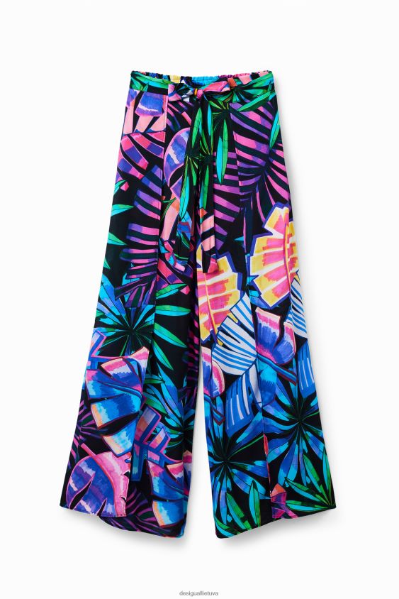 Desigual moterys tropinės kelnės su skeltuku apranga S606BV864