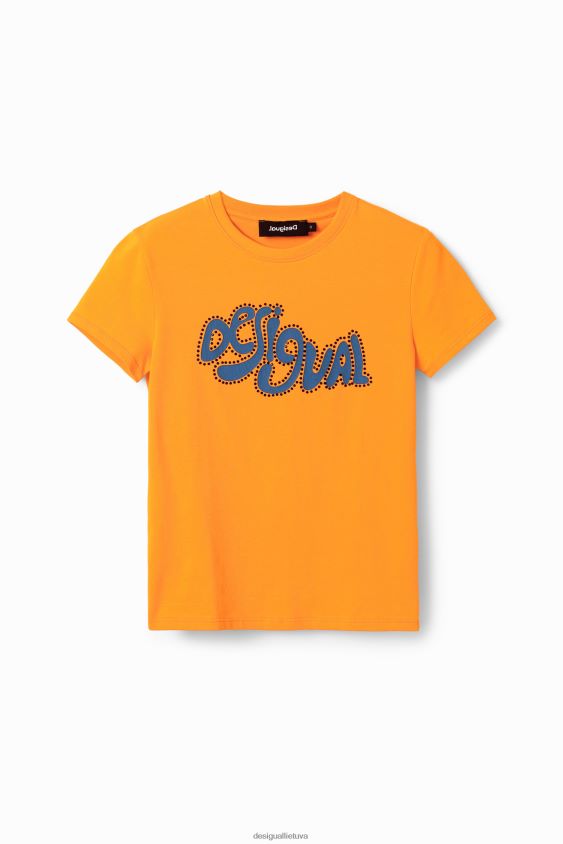 Desigual moterys Kalnų krištolinio akmens marškinėliai trumpomis rankovėmis apranga S606BV599