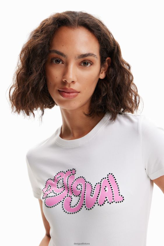 Desigual moterys Kalnų krištolinio akmens marškinėliai trumpomis rankovėmis apranga S606BV803