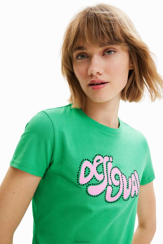 Desigual moterys Kalnų krištolinio akmens marškinėliai trumpomis rankovėmis apranga S606BV808