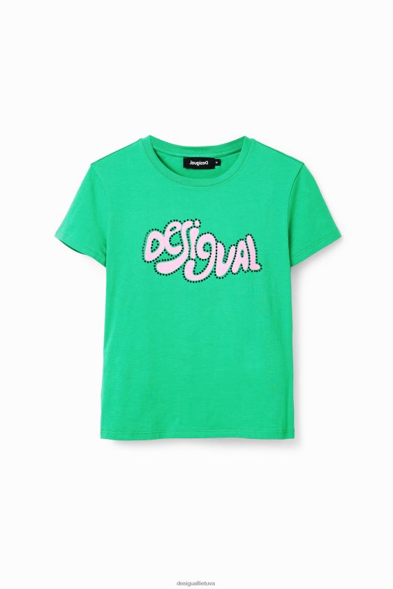 Desigual moterys Kalnų krištolinio akmens marškinėliai trumpomis rankovėmis apranga S606BV808