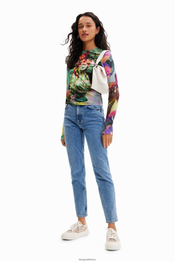Desigual moterys fantastiniai marškinėliai su krūtine apranga S606BV963