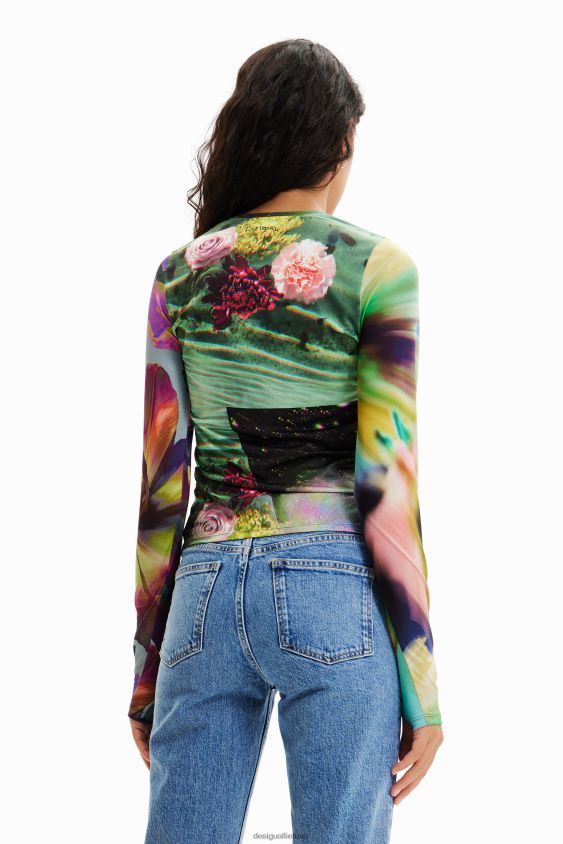 Desigual moterys fantastiniai marškinėliai su krūtine apranga S606BV963