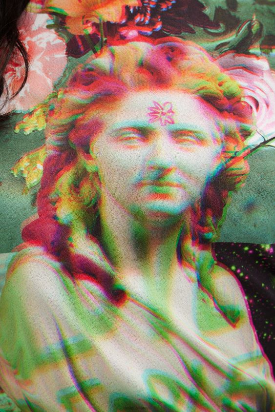 Desigual moterys fantastiniai marškinėliai su krūtine apranga S606BV963