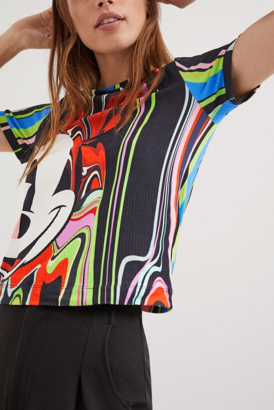 Desigual moterys m. christian Lacroix Mikio peliuko marškinėliai apranga S606BV1070