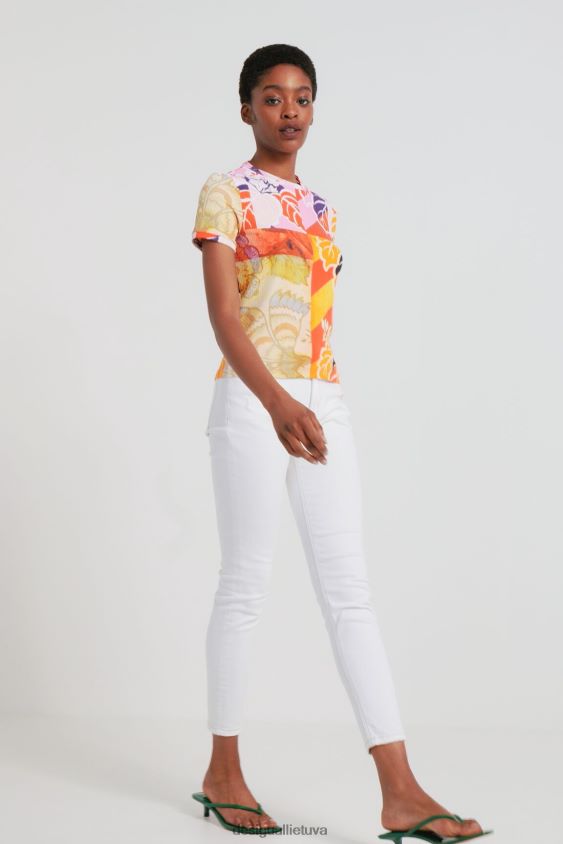 Desigual moterys m. christian Lacroix briaunoti marškinėliai apranga S606BV1029