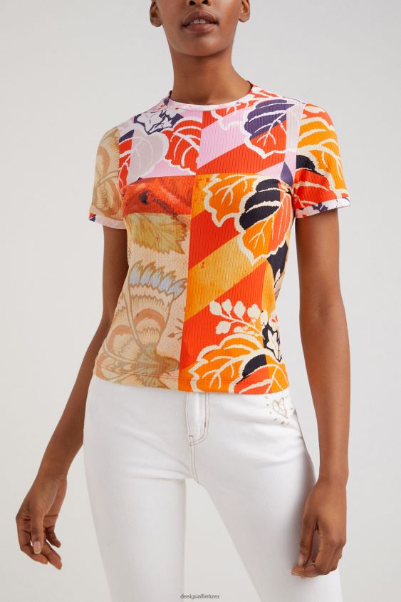 Desigual moterys m. christian Lacroix briaunoti marškinėliai apranga S606BV1029