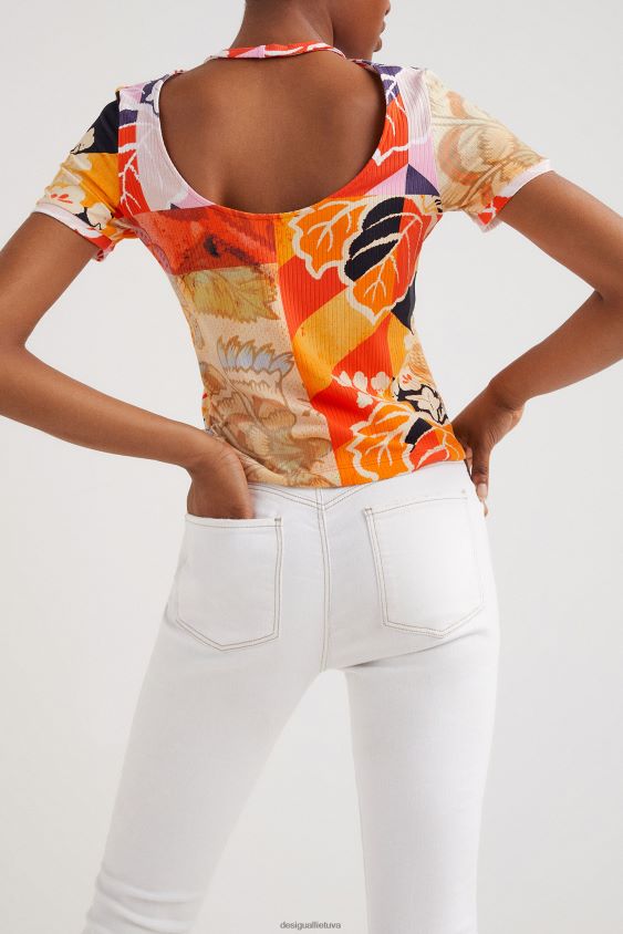 Desigual moterys m. christian Lacroix briaunoti marškinėliai apranga S606BV1029