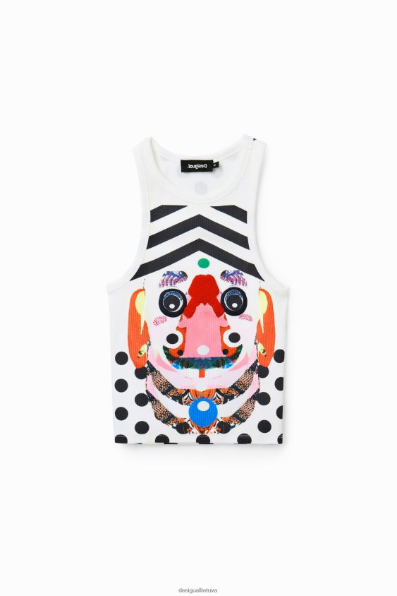 Desigual moterys m. christian Lacroix taškuoti marškinėliai apranga S606BV518