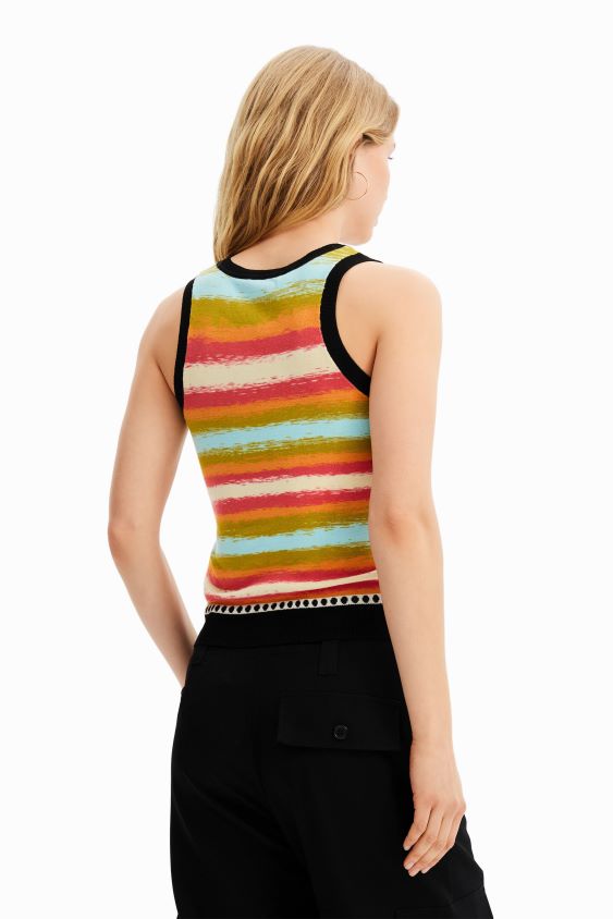 Desigual moterys megzti krašteliai marškinėliai apranga S606BV429
