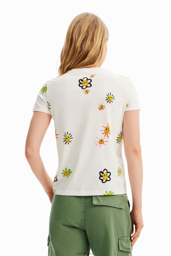 Desigual moterys meniški flokuoti marškinėliai apranga S606BV993