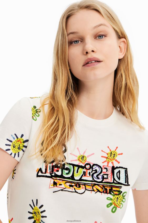 Desigual moterys meniški flokuoti marškinėliai apranga S606BV993