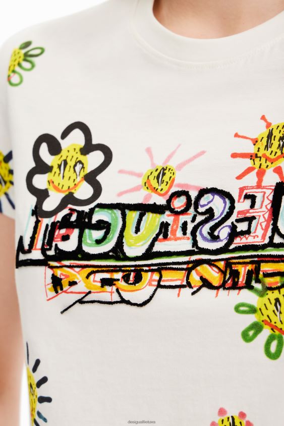 Desigual moterys meniški flokuoti marškinėliai apranga S606BV993