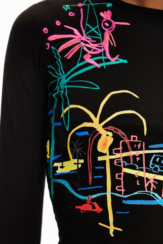 Desigual moterys meniški trumpi ploni marškinėliai apranga S606BV442